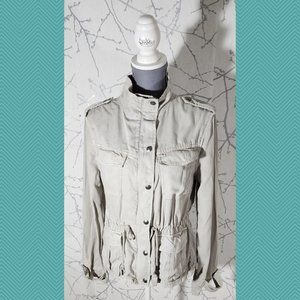 Talula Ivory Full Zip Wiltern Utility Jacket